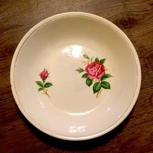 Vintage Paden City Pottery Roses serving bowl